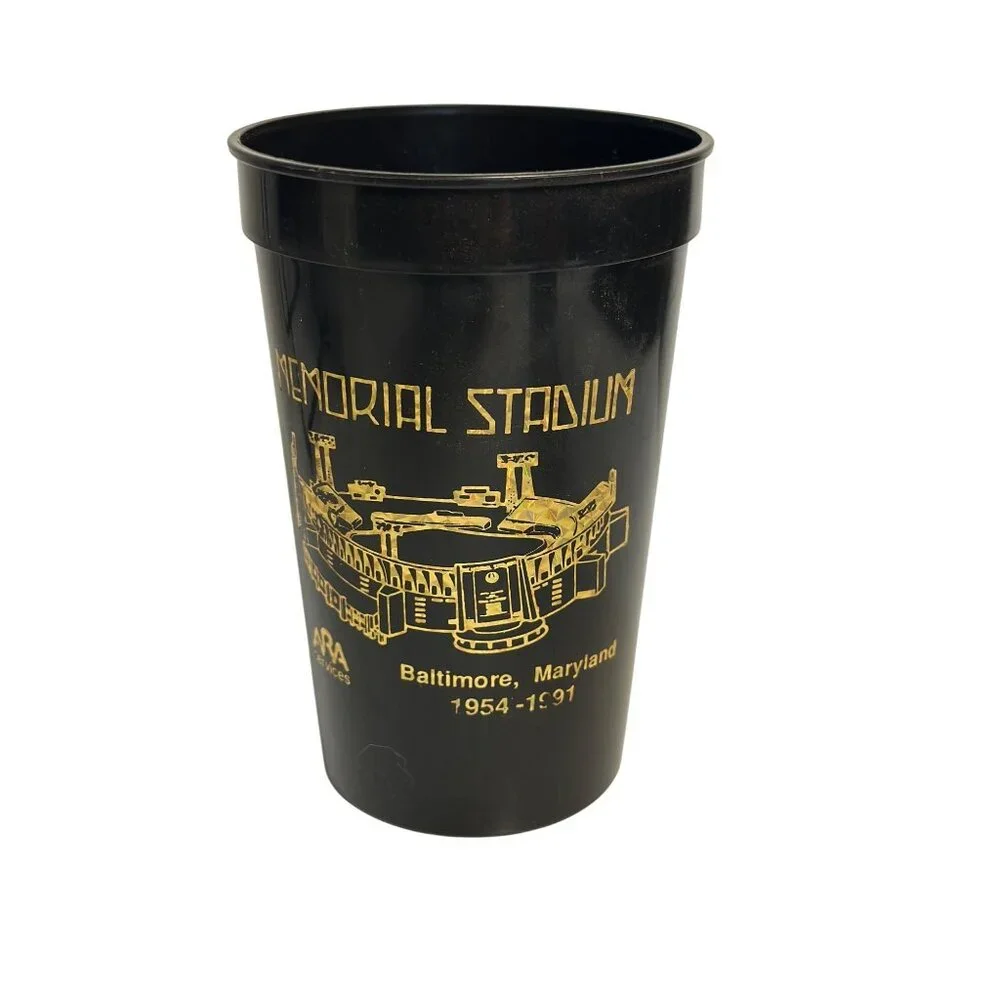VTG Baltimore Memorial Stadium Souvenir Cup Plastic Orioles & Colts Collector 80